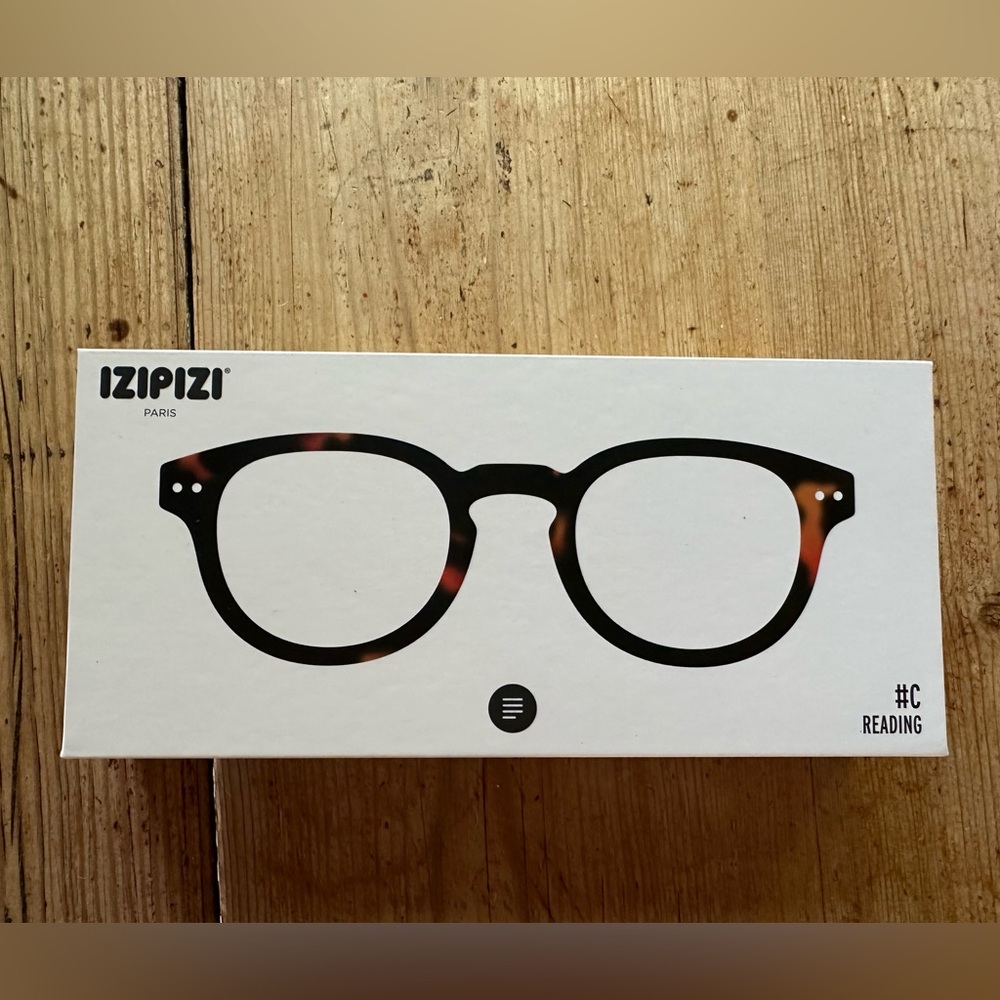 Unisex Izipizi Tortoise Shell reading glasses +1 magnification